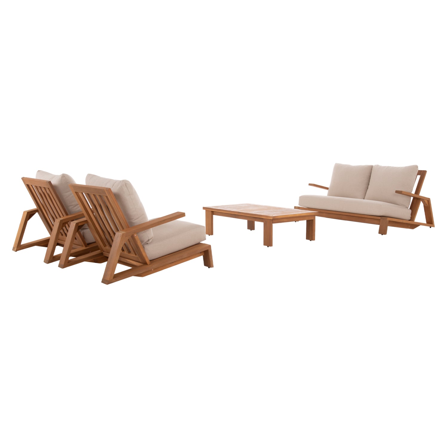 ΣΕΤ ΣΑΛΟΝΙ LOUNGE 4ΤΜΧ MIREX HM6521 ΞΥΛΟ ΑΚΑΚΙΑΣ--ΠΟΛΥΕΣΤΕΡΙΚΑ ΜΑΞΙΛΑΡΙΑ ΕΚΡΟΥ