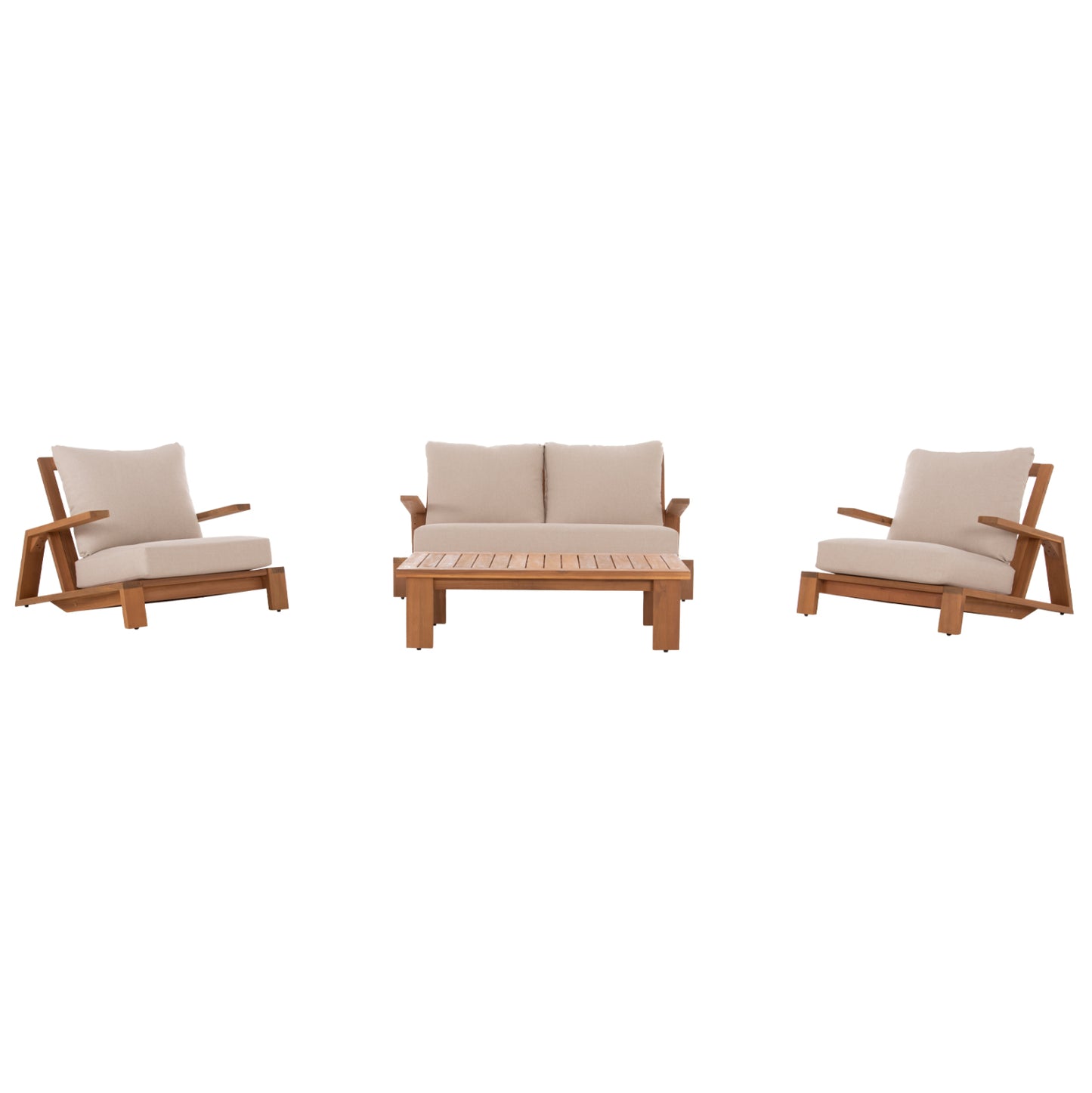 ΣΕΤ ΣΑΛΟΝΙ LOUNGE 4ΤΜΧ MIREX HM6521 ΞΥΛΟ ΑΚΑΚΙΑΣ--ΠΟΛΥΕΣΤΕΡΙΚΑ ΜΑΞΙΛΑΡΙΑ ΕΚΡΟΥ