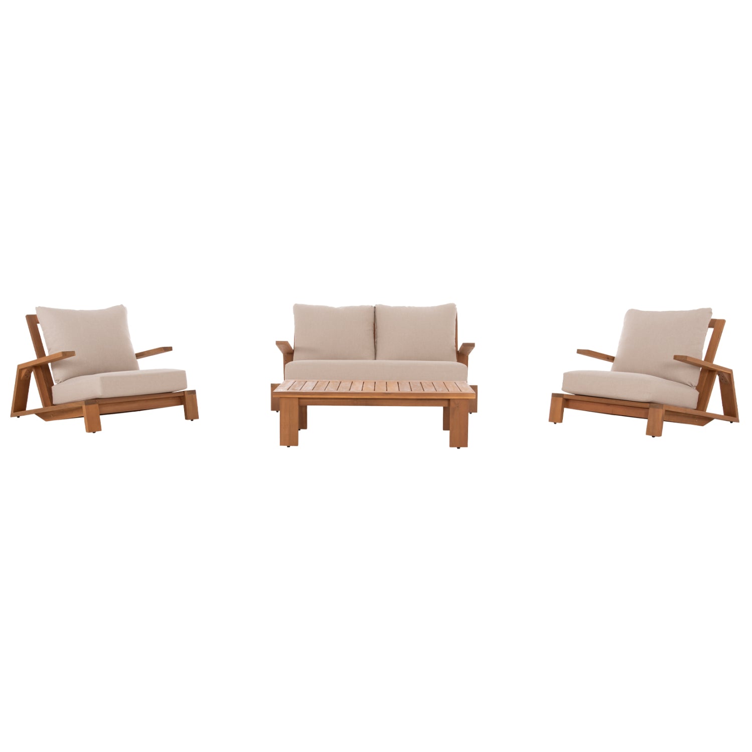 ΣΕΤ ΣΑΛΟΝΙ LOUNGE 4ΤΜΧ MIREX HM6521 ΞΥΛΟ ΑΚΑΚΙΑΣ--ΠΟΛΥΕΣΤΕΡΙΚΑ ΜΑΞΙΛΑΡΙΑ ΕΚΡΟΥ