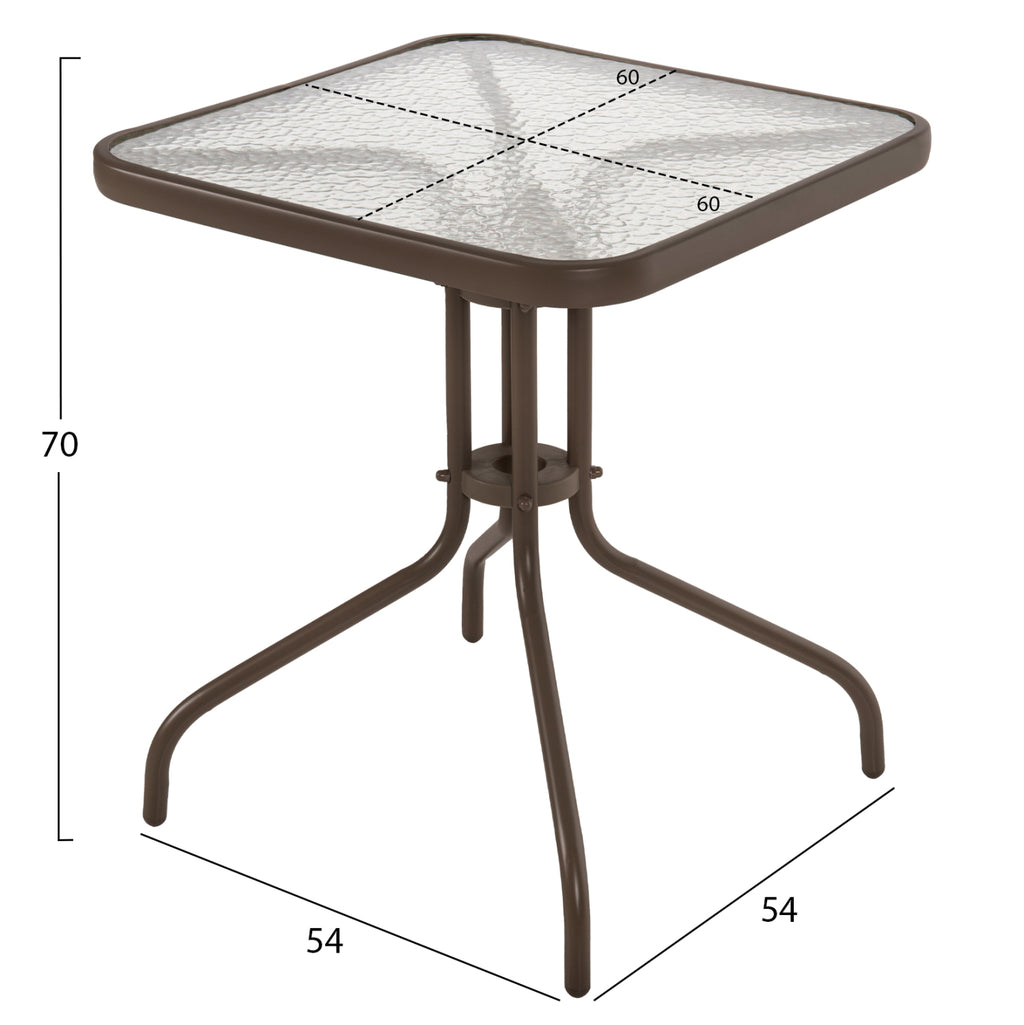 ΣΕΤ ΤΡΑΠΕΖΑΡΙΑ 3ΤΜΧ ΚΑΡΕΚΛΕΣ ΚΑΙ ΤΡΑΠΕΖΙ 60x60 HM5183.02