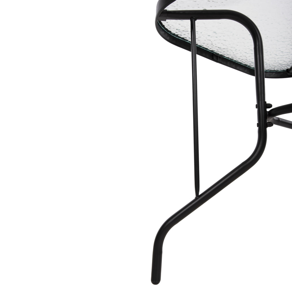 ΣΕΤ ΤΡΑΠΕΖΑΡΙΑΣ 5ΤΜΧ ADAM HM10859.03 ΚΑΡΕΚΛΕΣ ΜΕΤΑΛΛΙΚΕΣ & ΤΡΑΠΕΖΙ 120x70εκ ΜΑΥΡΟ