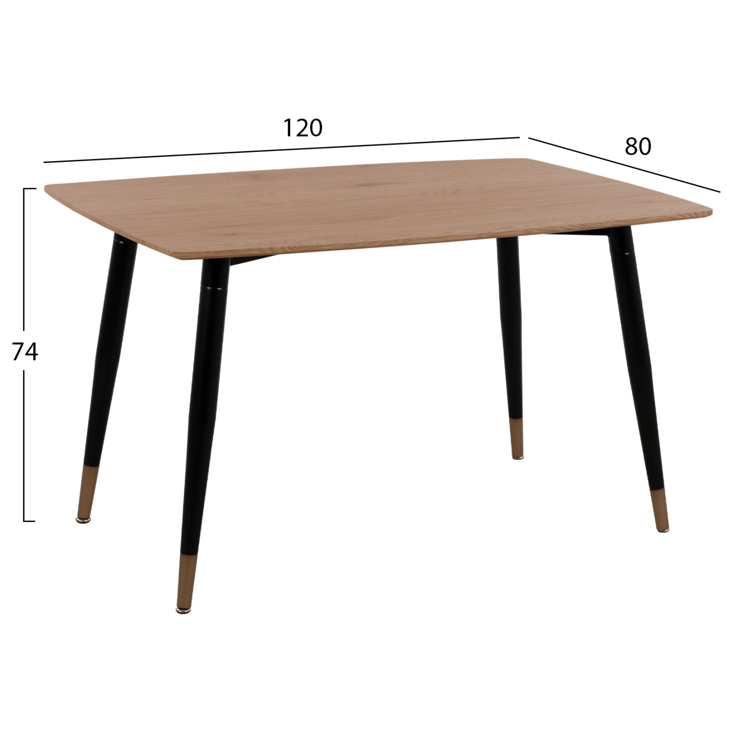 ΣΕΤ ΤΡΑΠΕΖΑΡΙΑΣ 5ΤΜΧ GAFF HM10847.02 MDF TOP ΦΥΣΙΚΟ--ΥΦΑΣΜΑ ΜΠΕΖ & ΜΕΤΑΛΛΟ ΜΑΥΡΟ