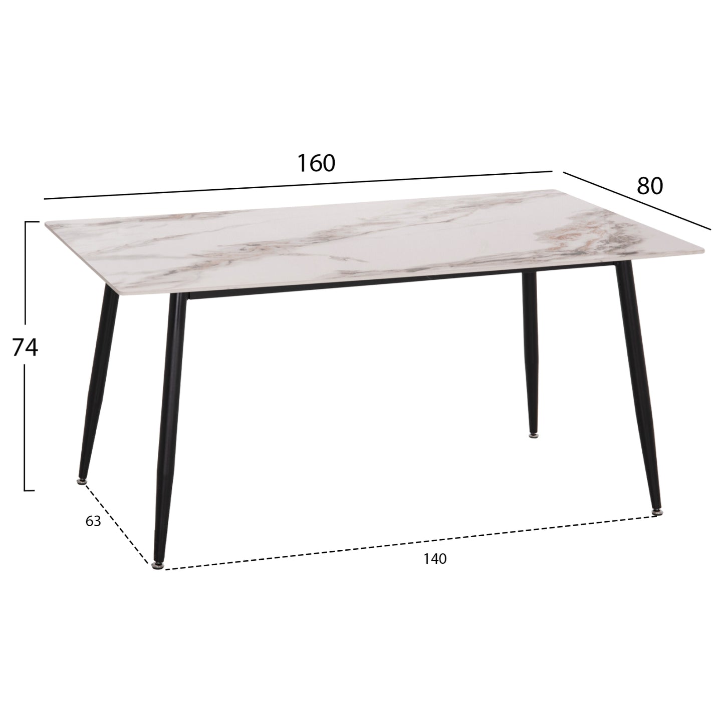 ΣΕΤ ΤΡΑΠΕΖΑΡΙΑΣ 5ΤΜΧ DETTON HM10951.02 ΚΕΡΑΜΙΚΟ TOP--ΥΦΑΣΜΑ ΜΠΕΖ/ΚΑΦΕ & ΜΕΤΑΛ.ΠΟΔΙΑ