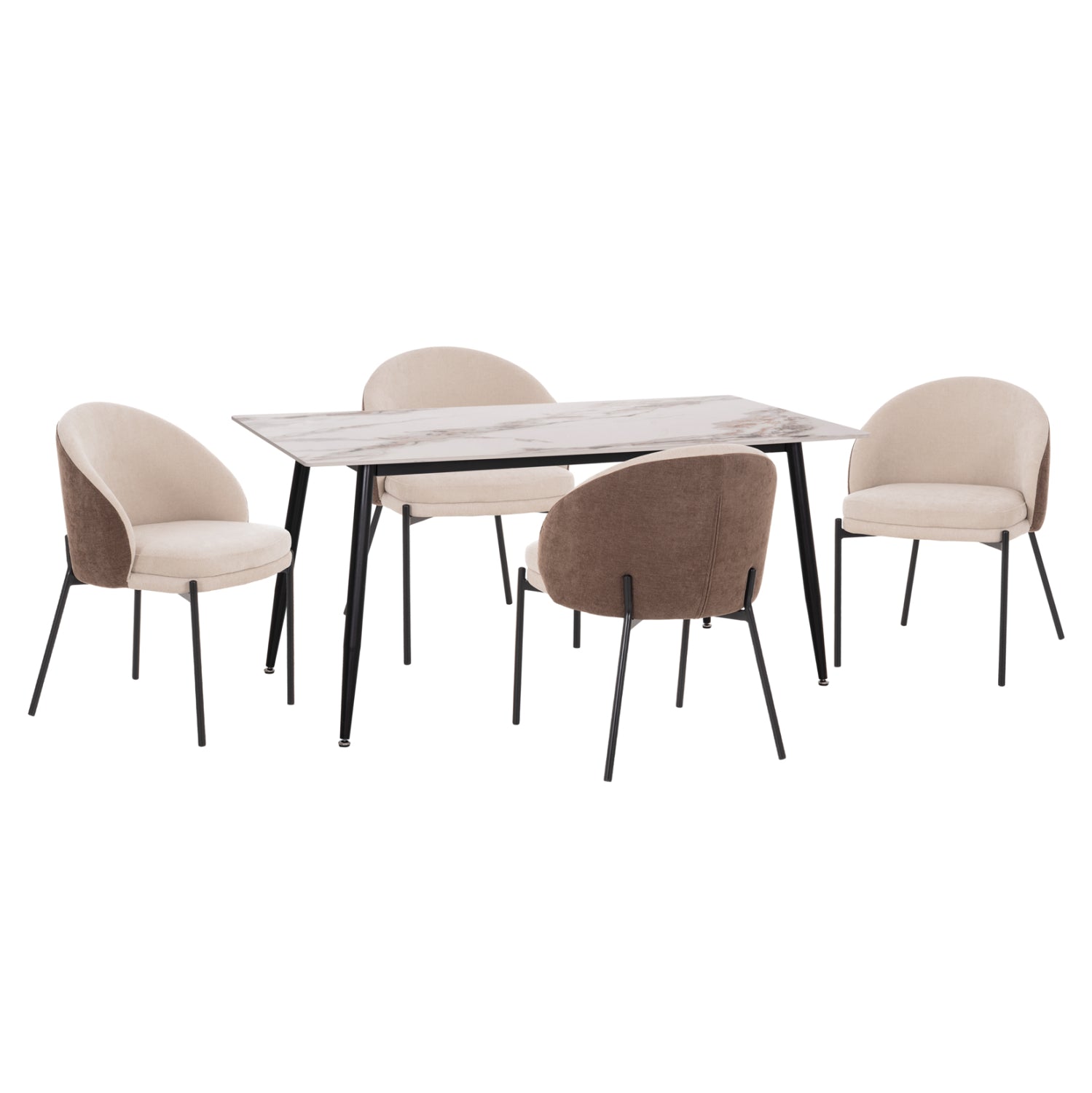 ΣΕΤ ΤΡΑΠΕΖΑΡΙΑΣ 5ΤΜΧ DETTON HM10951.02 ΚΕΡΑΜΙΚΟ TOP--ΥΦΑΣΜΑ ΜΠΕΖ/ΚΑΦΕ & ΜΕΤΑΛ.ΠΟΔΙΑ