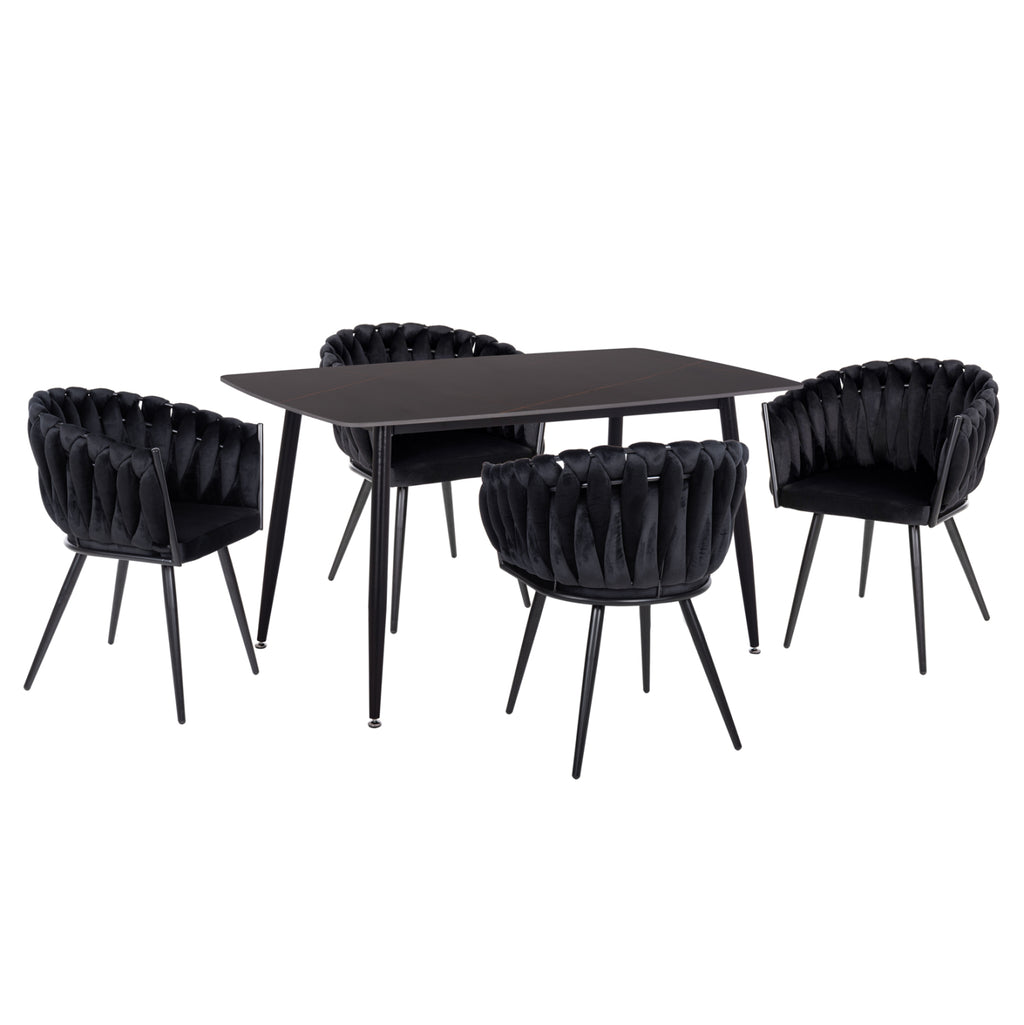 ΣΕΤ ΤΡΑΠΕΖΑΡΙΑΣ 5ΤΜΧ RAVEN HM12116.03 ΚΕΡΑΜΙΚΟ TOP ΜΑΥΡΟ ΜΑΡΜΑΡΟ--ΜΑΥΡΟ ΒΕΛΟΥΔΟ