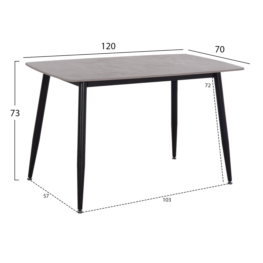 ΣΕΤ ΤΡΑΠΕΖΑΡΙΑΣ 5ΤΜΧ RAVEN HM21068.03 ΚΕΡΑΜΙΚΟ TOP ΓΚΡΙ ΜΑΡΜΑΡΟ--ΓΚΡΙ ΥΦΑΣΜΑ
