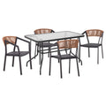 ΣΕΤ ΤΡΑΠΕΖΑΡΙΑΣ 5ΤΜΧ ADAM HM21160 ΚΑΡΕΚΛΕΣ ΑΛΟΥΜΙΝΙΟΥ & ΤΡΑΠΕΖΙ 120x70 ΓΚΡΙ