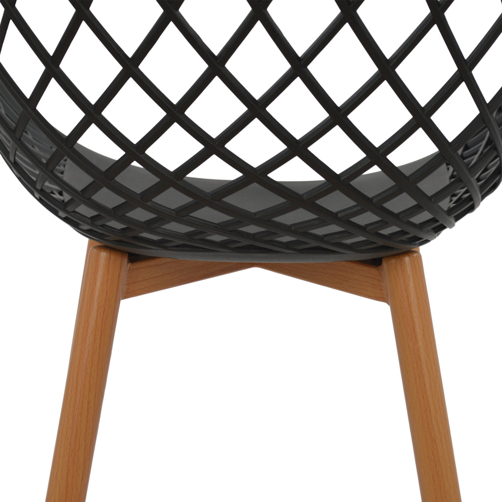 ΣΕΤ ΤΡΑΠΕΖΑΡΙΑΣ 5ΤΜΧ ARIADNE HM21174 MDF TOP & ΠΟΛΥΠΡΟΠΥΛΕΝΙΟ ΣΕ ΜΑΥΡΟ