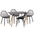 ΣΕΤ ΤΡΑΠΕΖΑΡΙΑΣ 5ΤΜΧ LIO HM21175 MDF TOP & ΠΟΛΥΠΡΟΠΥΛΕΝΙΟ ΣΕ ΜΑΥΡΟ