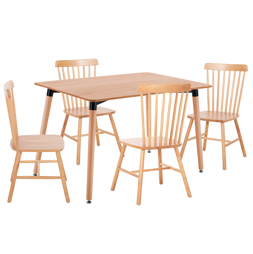 ΣΕΤ ΤΡΑΠΕΖΑΡΙΑΣ 5ΤΜΧ LUCIEN HM21183 MDF TOP & ΞΥΛΟ ΟΞΙΑΣ ΣΕ ΦΥΣΙΚΟ ΧΡΩΜΑ