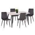 ΣΕΤ ΤΡΑΠΕΖΑΡΙΑΣ 5ΤΜΧ LATRELL HM21192 ΤΡΑΠΕΖΙ ΚΕΡΑΜΙΚΟ TOP-ΒΕΛΟΥΔΟ ΓΚΡΙ ΚΑΡΕΚΛΕΣ