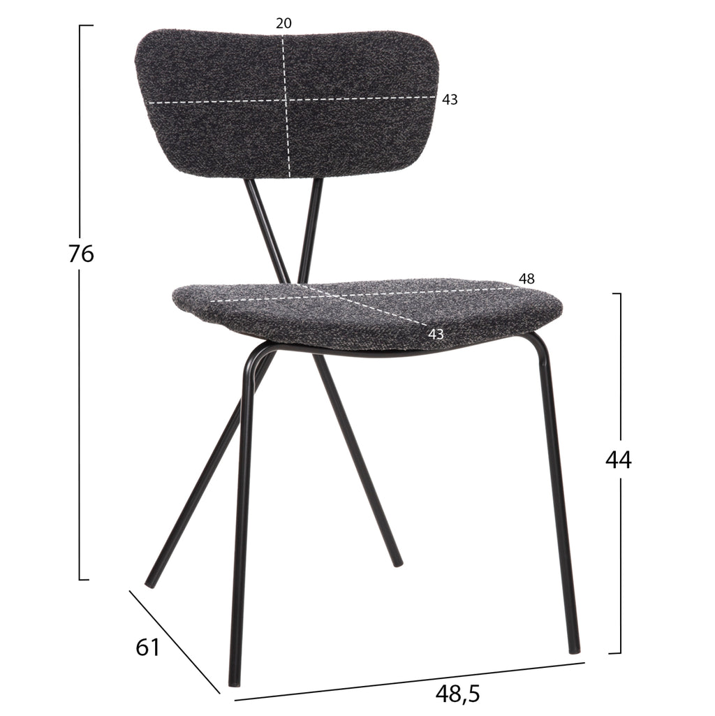 ΣΕΤ ΤΡΑΠΕΖΑΡΙΑΣ 5ΤΜΧ BROLIN HM21200 MDF TOP & ΜΕΤΑΛΛΟ ΜΑΥΡΟ-ΣΚΟΥΡΟ ΓΚΡΙ ΥΦΑΣΜΑ