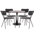 ΣΕΤ ΤΡΑΠΕΖΑΡΙΑΣ 5ΤΜΧ BROLIN HM21200 MDF TOP & ΜΕΤΑΛΛΟ ΜΑΥΡΟ-ΣΚΟΥΡΟ ΓΚΡΙ ΥΦΑΣΜΑ