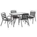 ΣΕΤ ΤΡΑΠΕΖΑΡΙΑΣ 5ΤΜΧ ADAM HM21219.01 ΚΑΡΕΚΛΕΣ ΜΕΤΑΛΛΙΚΕΣ & ΤΡΑΠΕΖΙ 110x60 ΜΑΥΡΟ