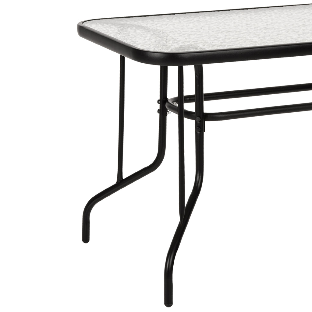 ΣΕΤ ΤΡΑΠΕΖΑΡΙΑΣ 5ΤΜΧ ADAM HM21220.03 ΚΑΡΕΚΛΕΣ ΜΕΤΑΛΛΙΚΕΣ & ΤΡΑΠΕΖΙ 110x60 ΜΑΥΡΟ