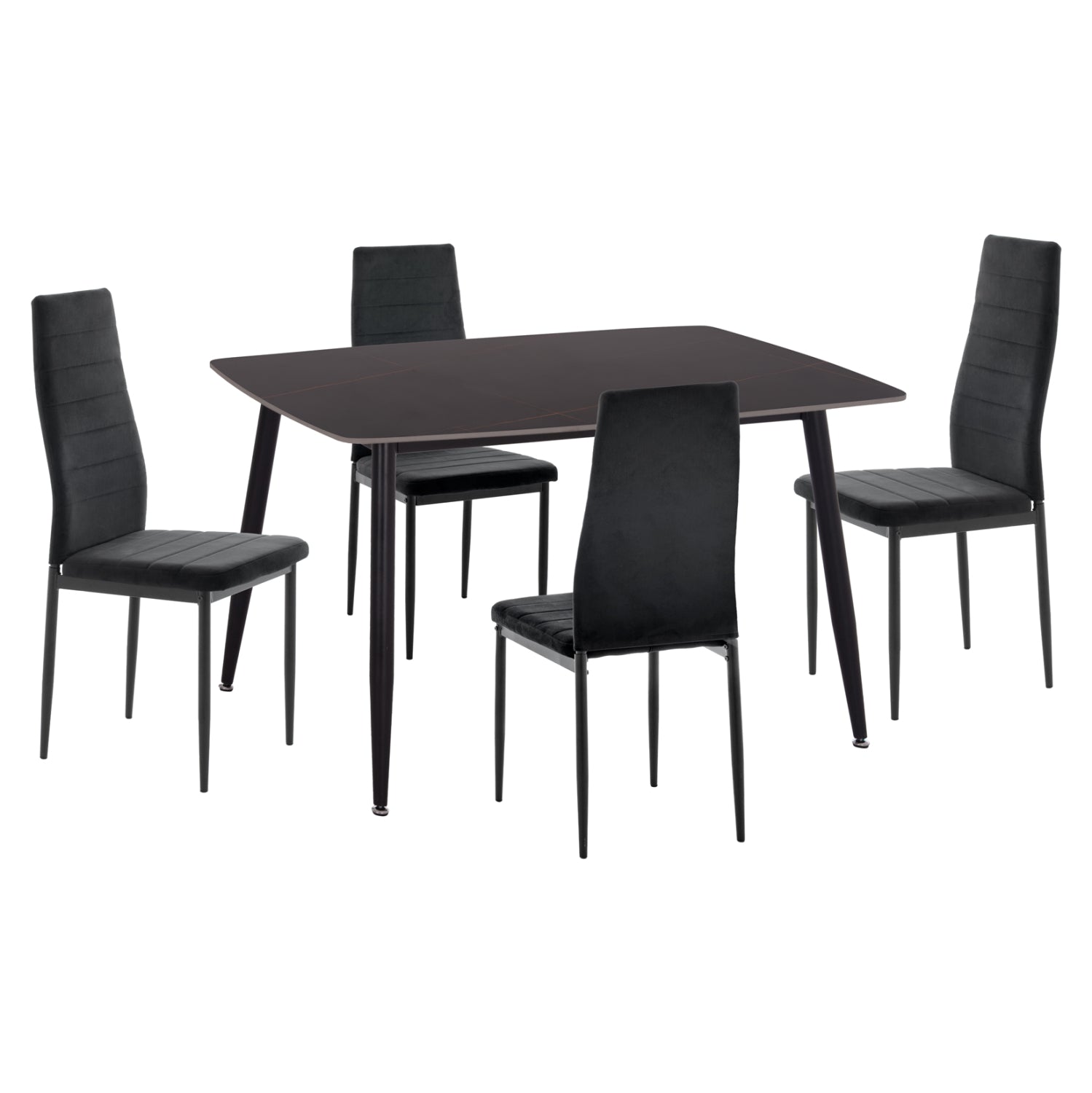 ΣΕΤ ΤΡΑΠΕΖΑΡΙΑΣ 5ΤΜΧ RAVEN HM21224.02 ΚΕΡΑΜΙΚΟ TOP ΜΑΥΡΟ ΜΑΡΜΑΡΟ--ΒΕΛΟΥΔΟ ΜΑΥΡΟ