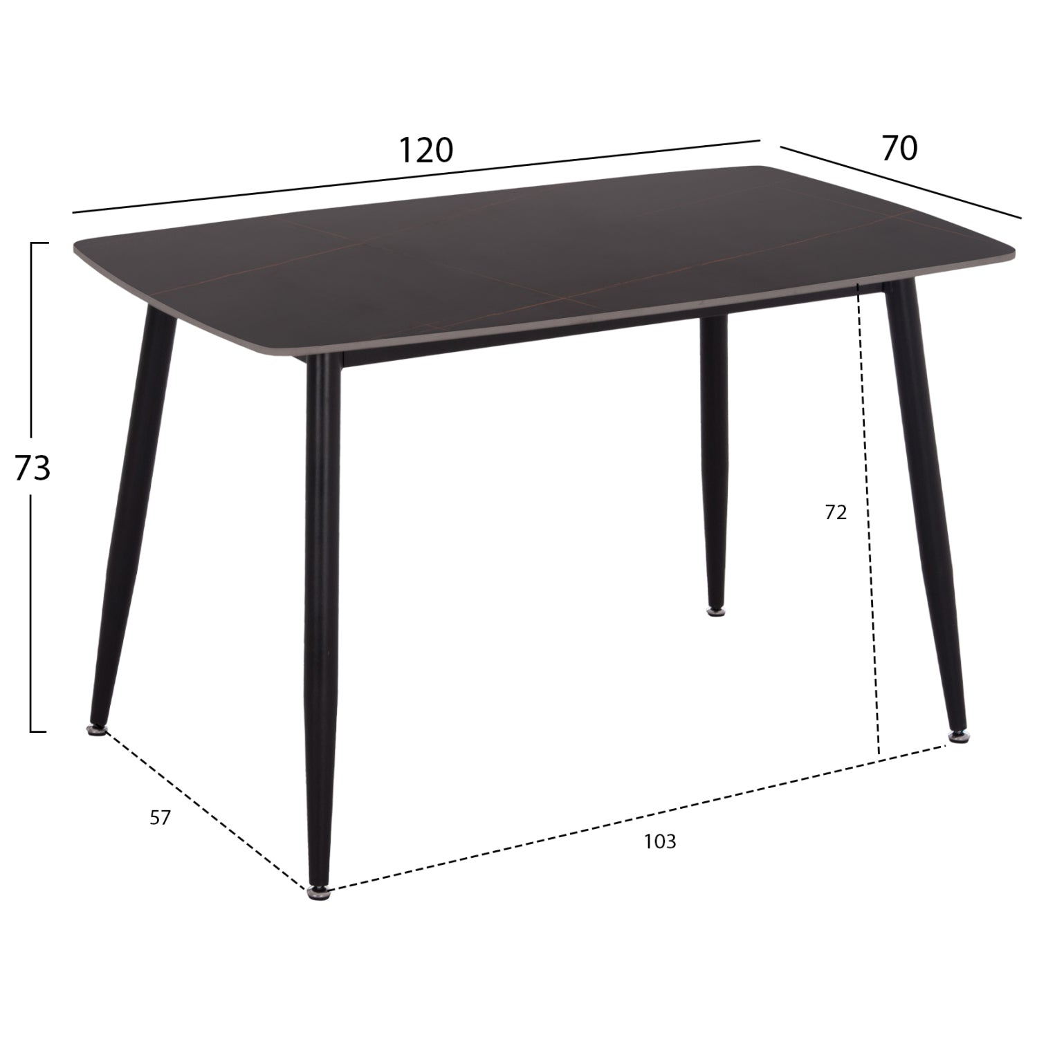 ΣΕΤ ΤΡΑΠΕΖΑΡΙΑΣ 5ΤΜΧ RAVEN HM21264.02 ΚΕΡΑΜΙΚΟ TOP ΜΑΥΡΟ ΜΑΡΜΑΡΟ--ΒΕΛΟΥΔΟ ΣΑΠΙΟ ΜΗΛΟ
