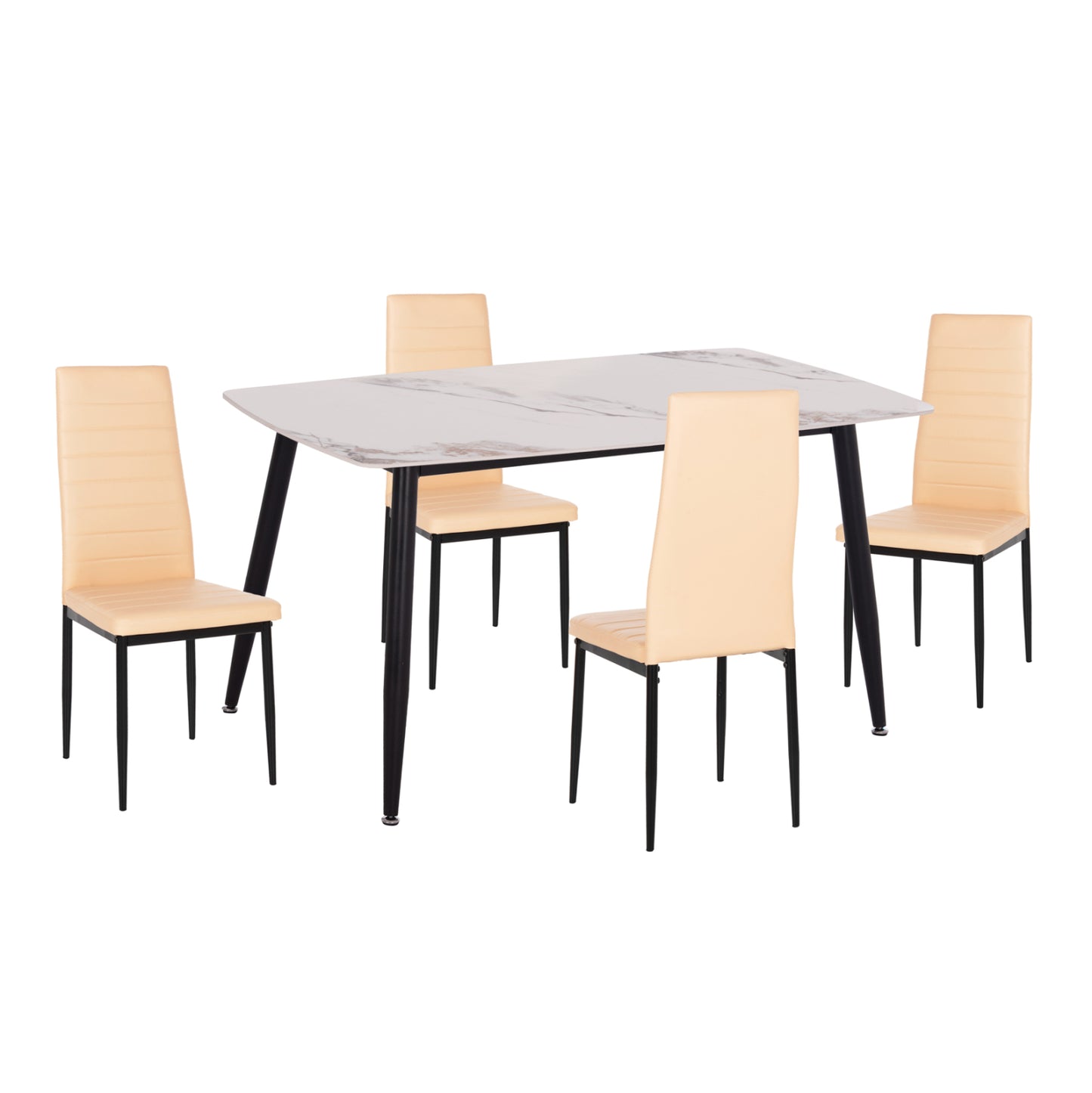ΣΕΤ ΤΡΑΠΕΖΑΡΙΑΣ 5ΤΜΧ RAVEN HM21266.02 ΚΕΡΑΜΙΚΟ TOP CALACATTA--ΚΡΕΜ PU