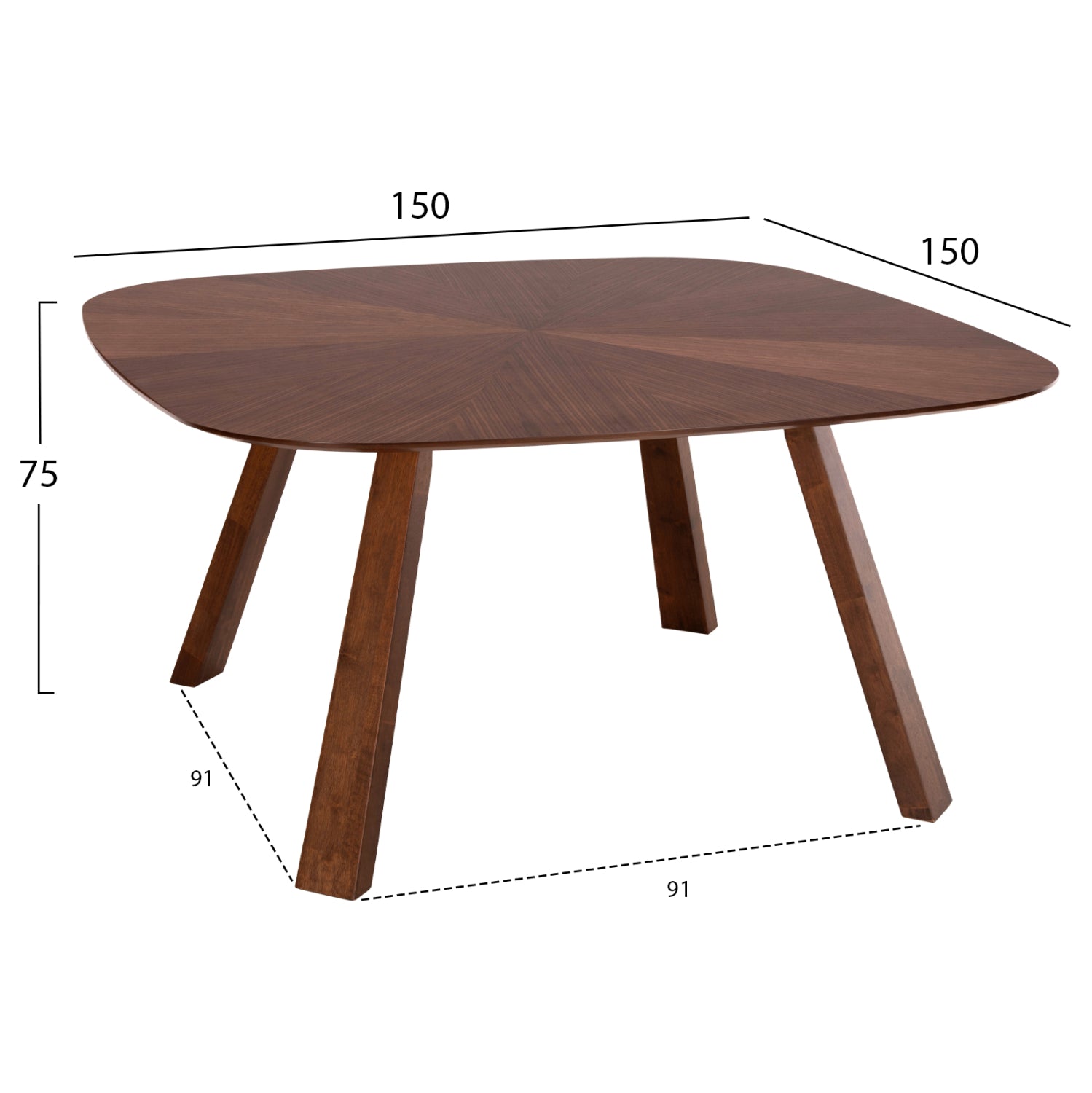 ΣΕΤ ΤΡΑΠΕΖΑΡΙΑΣ 5ΤΜΧ NEKKER HM21340.01 ΤΡΑΠΕΖΙ ΑΠΟ MDF--ΚΑΡΕΚΛΕΣ ΑΠΟ RUBBERWOOD