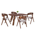 ΣΕΤ ΤΡΑΠΕΖΑΡΙΑΣ 5ΤΜΧ NEKKER HM21340.01 ΤΡΑΠΕΖΙ ΑΠΟ MDF--ΚΑΡΕΚΛΕΣ ΑΠΟ RUBBERWOOD