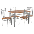ΣΕΤ ΤΡΑΠΕΖΑΡΙΑΣ 5ΤΜΧ PEARY HM9416.12 ΜΕΤΑΛΛΟ ΑΣΗΜΙ-MDF ΣΟΝΑΜΑ 110x60x74Yεκ.