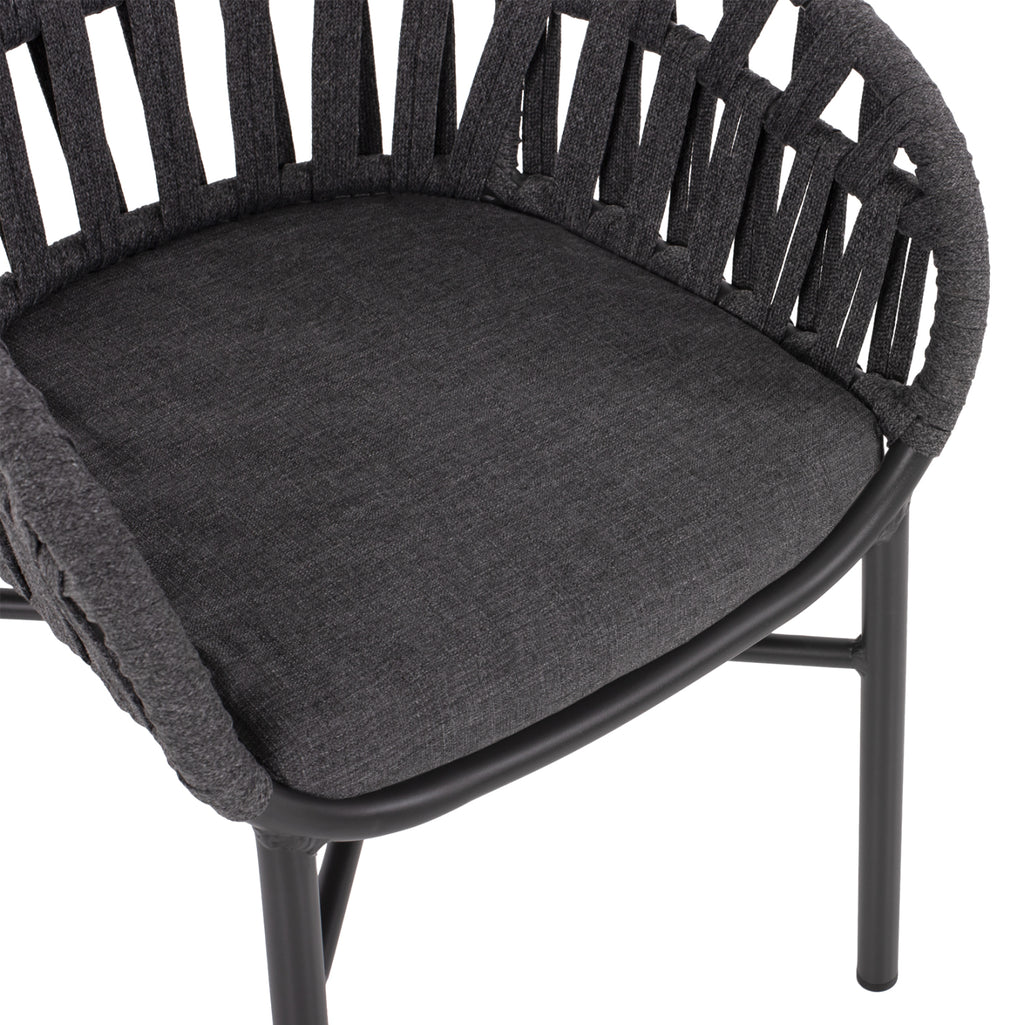 ΣΕΤ ΤΡΑΠΕΖΑΡΙΑΣ 7ΤΜΧ TABER HM10829.01 ΑΛΟΥΜΙΝΙΟ ΣΚΟΥΡΟ ΓΚΡΙ--POLYWOOD--P.E.ΣΧΟΙΝΙ