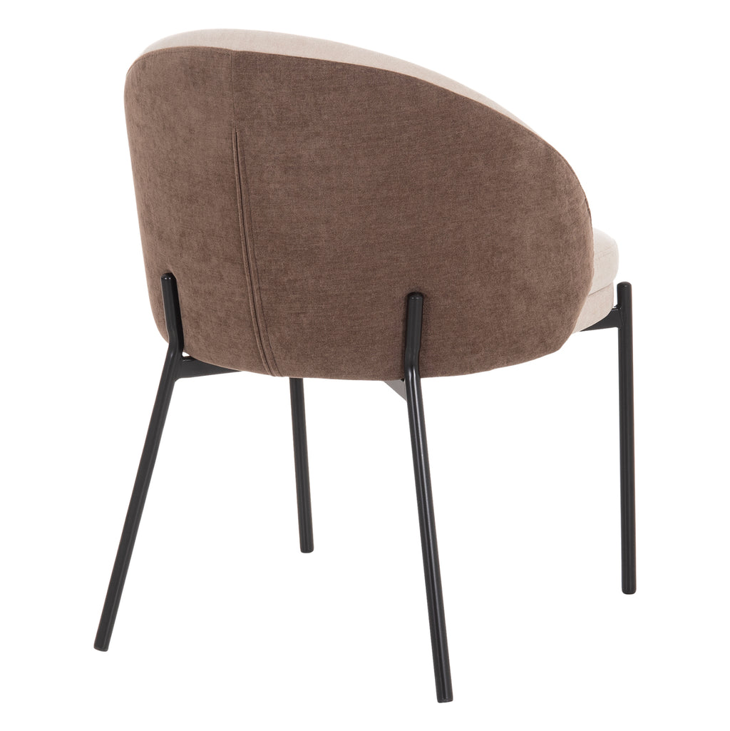 ΣΕΤ ΤΡΑΠΕΖΑΡΙΑΣ 7ΤΜΧ ASTORIA HM10933.02 MDF TOP--ΥΦΑΣΜΑ ΜΠΕΖ/ΚΑΦΕ & ΜΕΤΑΛΛΟ ΜΑΥΡΟ