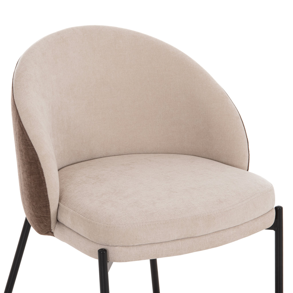 ΣΕΤ ΤΡΑΠΕΖΑΡΙΑΣ 7ΤΜΧ ASTORIA HM10933.02 MDF TOP--ΥΦΑΣΜΑ ΜΠΕΖ/ΚΑΦΕ & ΜΕΤΑΛΛΟ ΜΑΥΡΟ