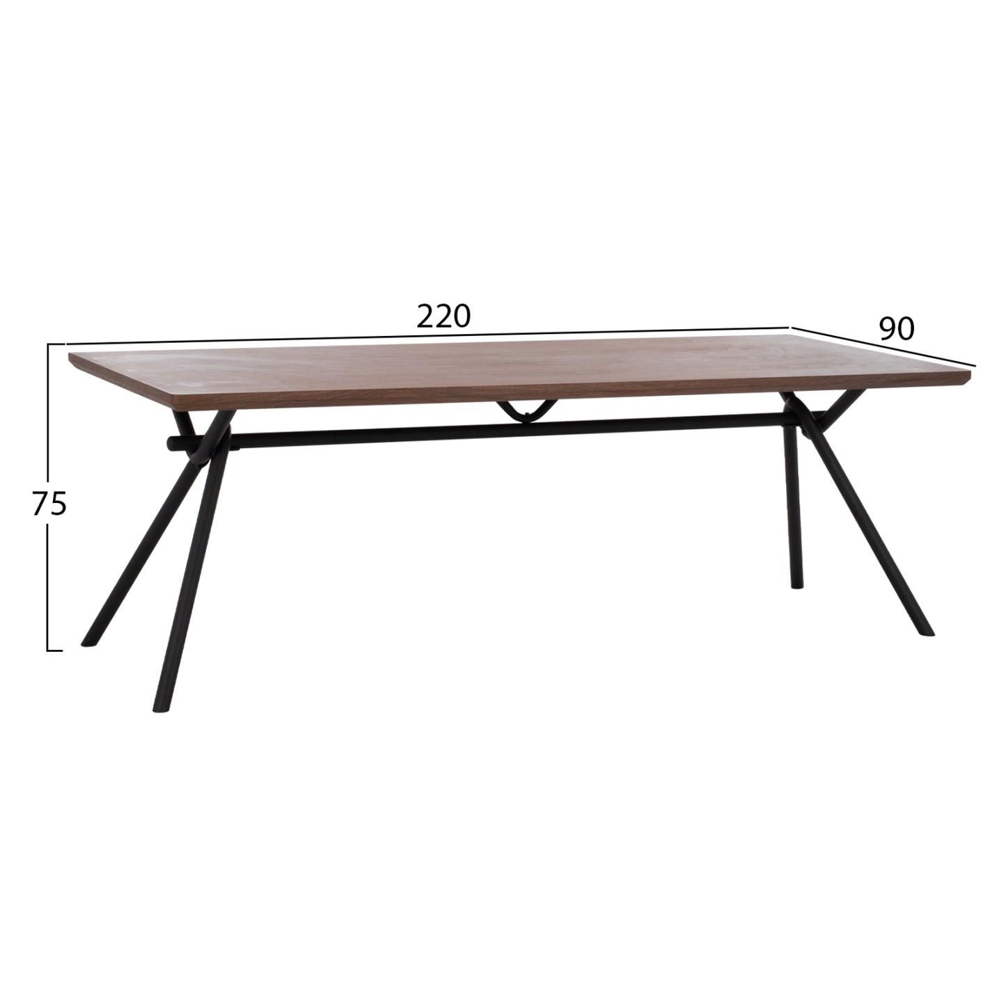 ΣΕΤ ΤΡΑΠΕΖΑΡΙΑΣ 7ΤΜΧ MANDY HM10957.03 MDF TOP--ΥΦΑΣΜΑ TAUPE & ΜΕΤΑΛ.ΠΟΔΙΑ