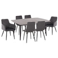 ΣΕΤ ΤΡΑΠΕΖΑΡΙΑΣ 7ΤΜΧ RAVEN HM21070.03 ΚΕΡΑΜΙΚΟ TOP--4 ΚΑΡΕΚΛΕΣ & 2 ΠΟΛΥΘΡΟΝΕΣ ΓΚΡΙ
