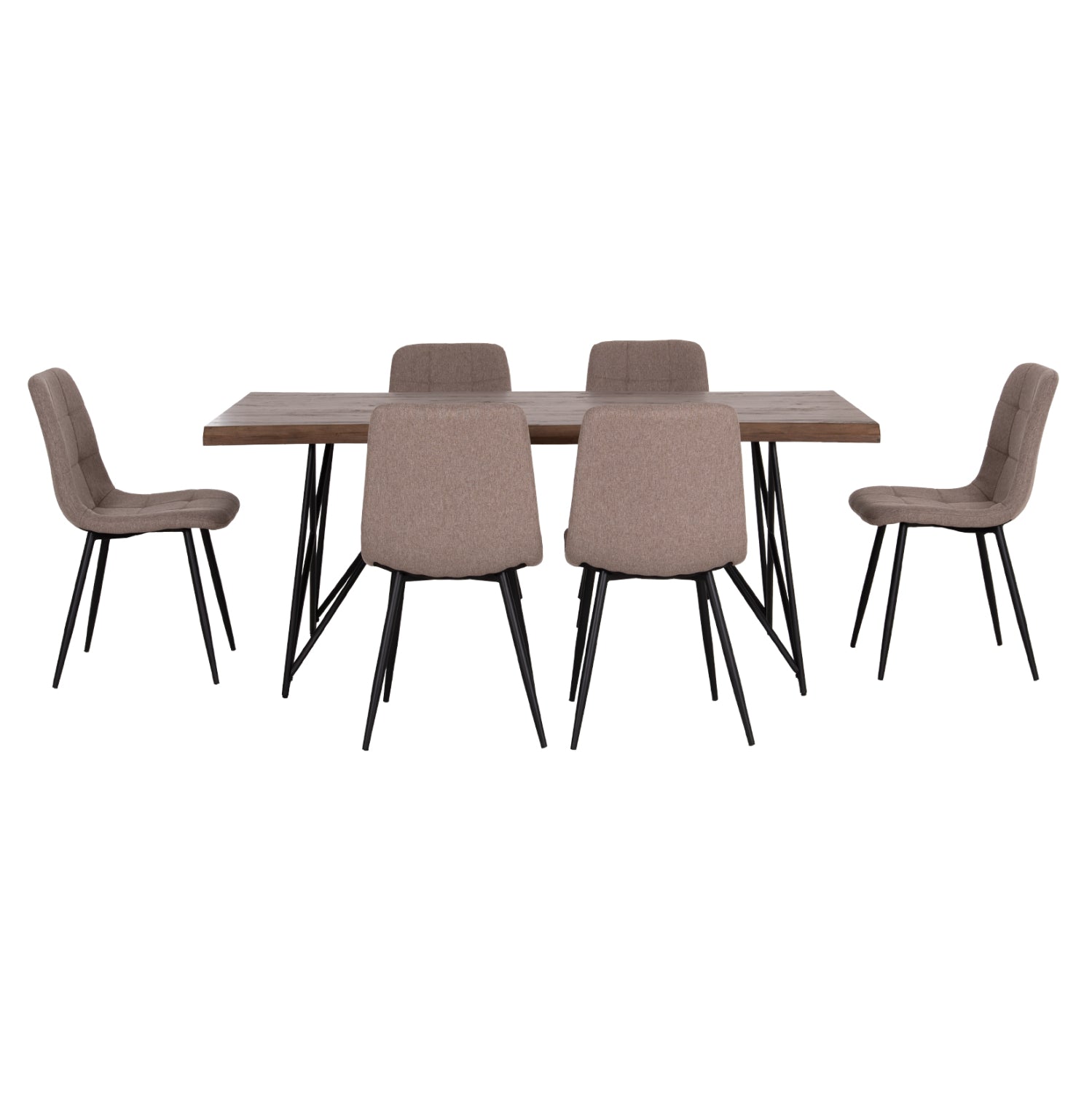 ΣΕΤ ΤΡΑΠΕΖΑΡΙΑΣ 7ΤΜΧ VIGOR HM21355 ΤΡΑΠΕΖΙ 180x90εκ ΜΕ 6 ΚΑΡΕΚΛΕΣ