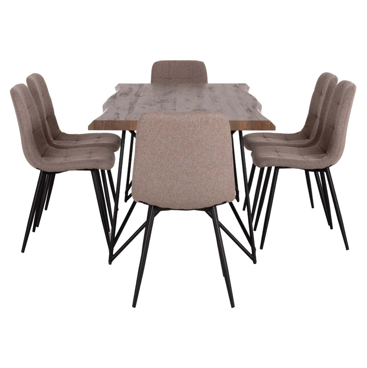 ΣΕΤ ΤΡΑΠΕΖΑΡΙΑΣ 7ΤΜΧ VIGOR HM21355 ΤΡΑΠΕΖΙ 180x90εκ ΜΕ 6 ΚΑΡΕΚΛΕΣ