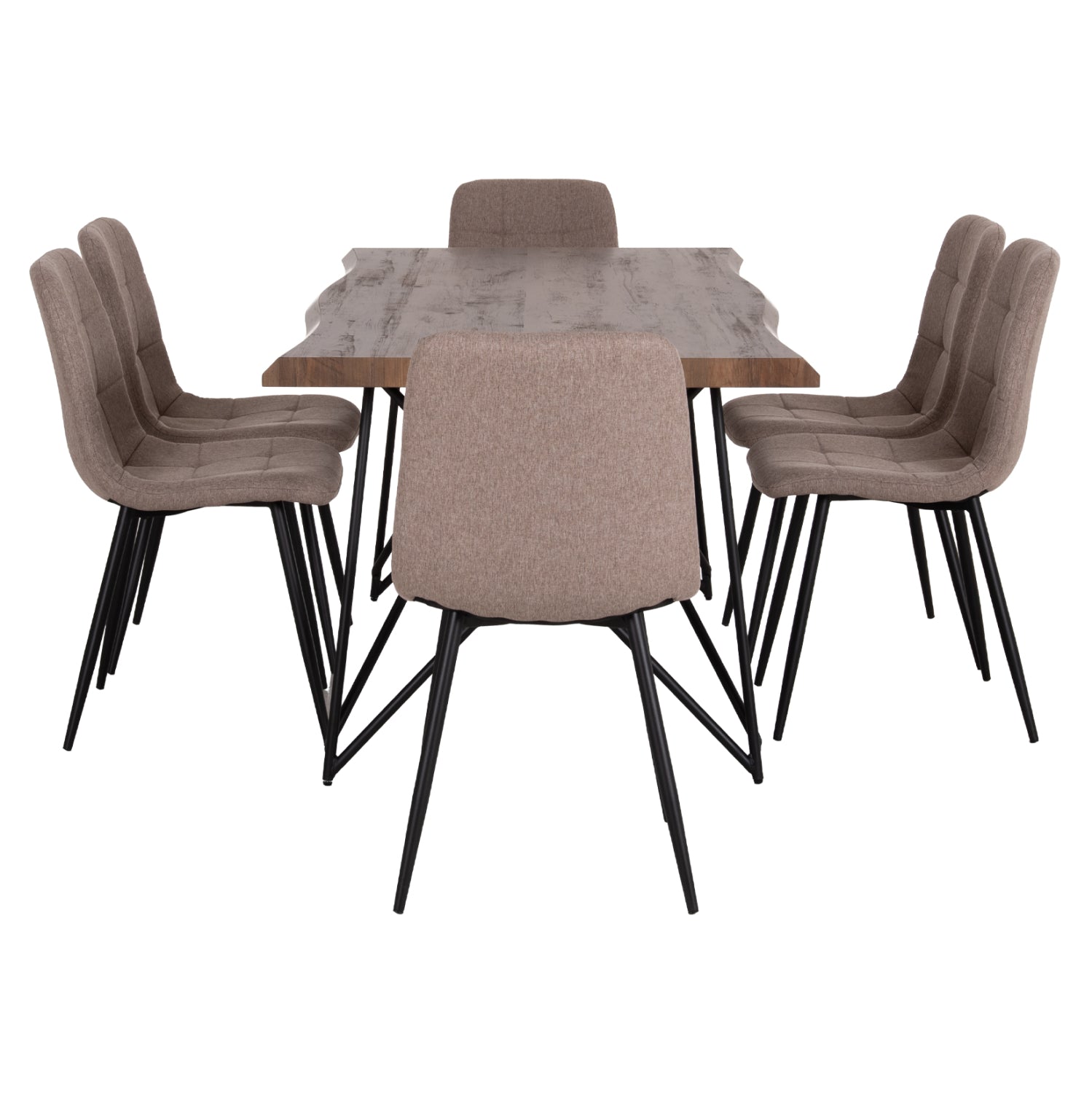 ΣΕΤ ΤΡΑΠΕΖΑΡΙΑΣ 7ΤΜΧ VIGOR HM21355 ΤΡΑΠΕΖΙ 180x90εκ ΜΕ 6 ΚΑΡΕΚΛΕΣ