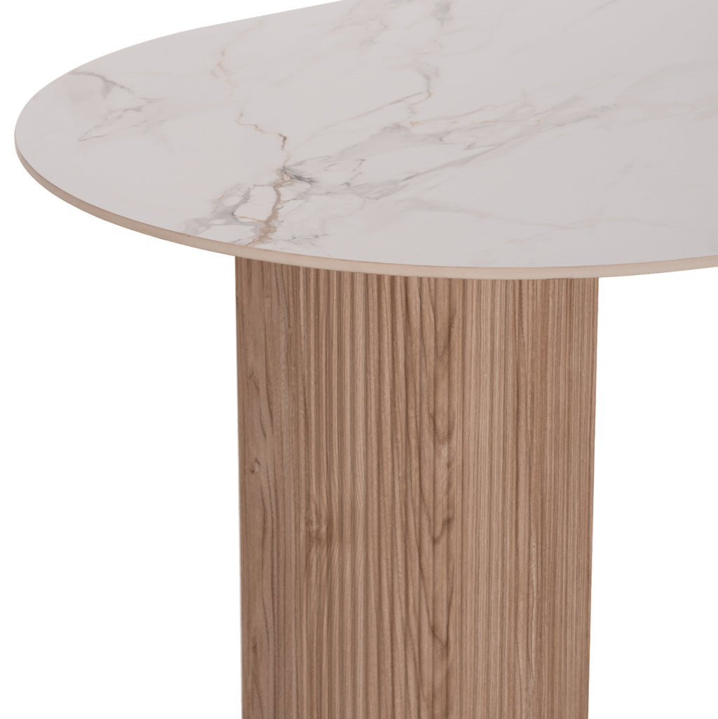 ΣΕΤ ΤΡΑΠΕΖΑΡΙΑΣ 7ΤΜΧ MELLOW HM21360 ΚΕΡΑΜΙΚΟ TOP/MDF ΠΟΔΙΑ--PU ΓΚΡΙ/ΜΕΤΑΛ.ΠΟΔΙΑ
