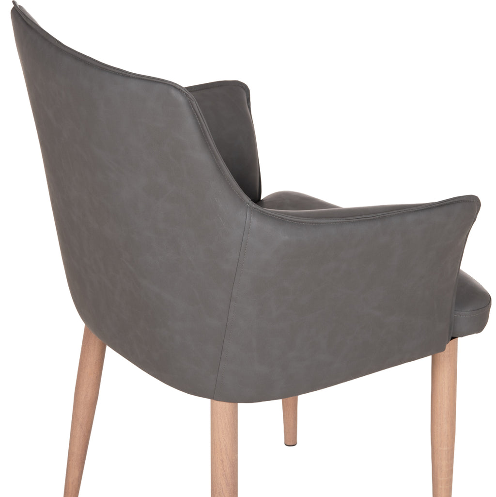 ΣΕΤ ΤΡΑΠΕΖΑΡΙΑΣ 7ΤΜΧ MELLOW HM21360 ΚΕΡΑΜΙΚΟ TOP/MDF ΠΟΔΙΑ--PU ΓΚΡΙ/ΜΕΤΑΛ.ΠΟΔΙΑ