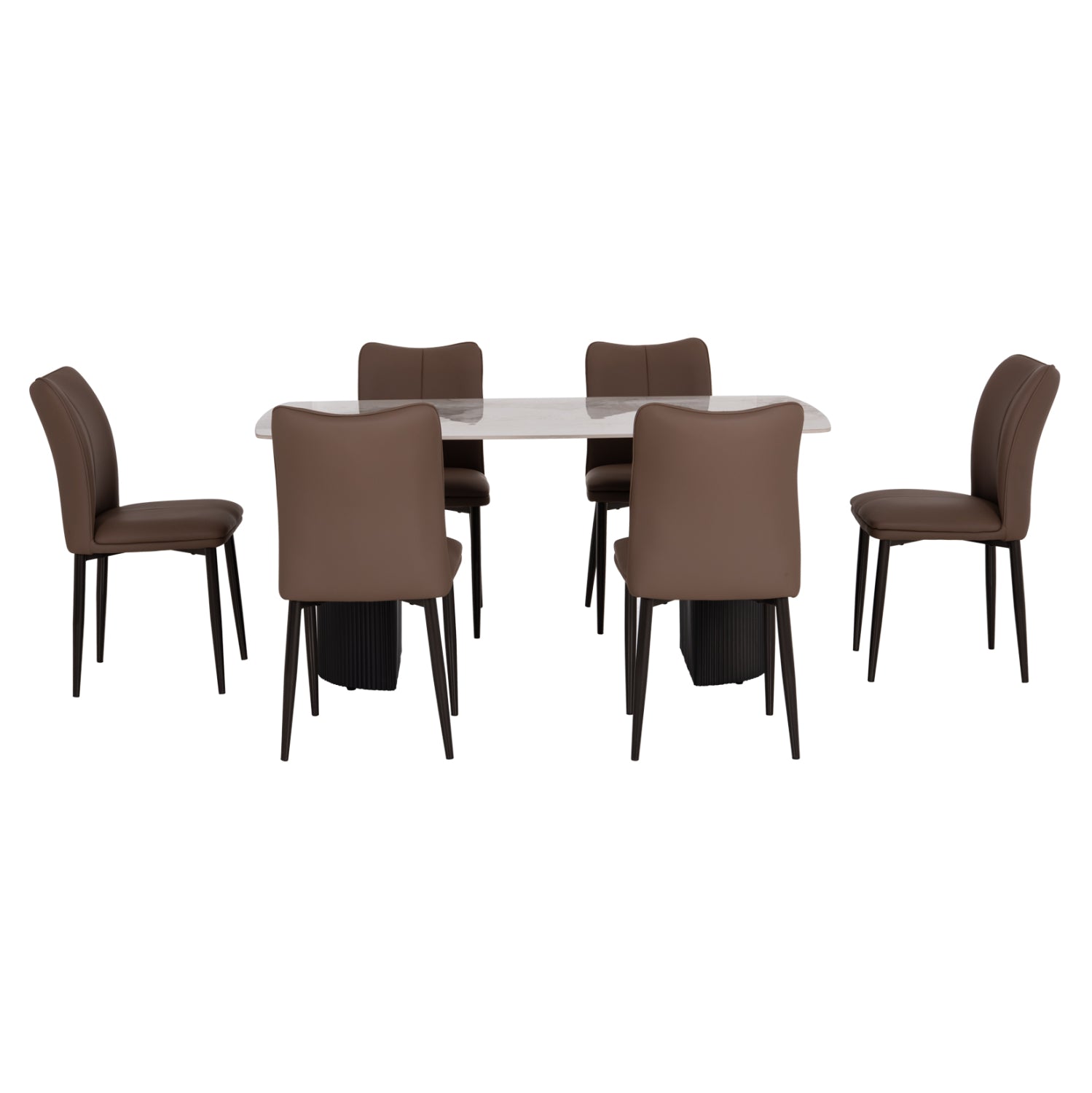ΣΕΤ ΤΡΑΠΕΖΑΡΙΑΣ 7ΤΜΧ MINAO HM21362 ΚΕΡΑΜΙΚΟ TOP/MDF ΠΟΔΙΑ--PU ΚΑΦΕ/ΜΕΤΑΛ.ΠΟΔΙΑ
