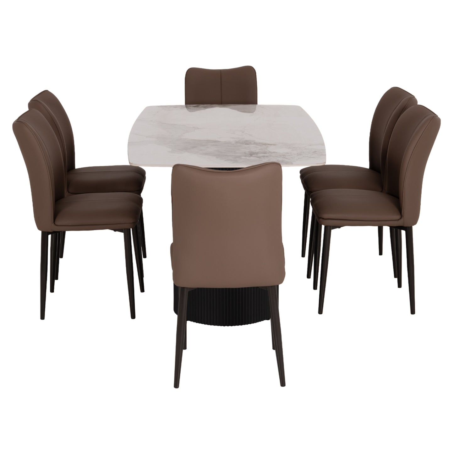 ΣΕΤ ΤΡΑΠΕΖΑΡΙΑΣ 7ΤΜΧ MINAO HM21362 ΚΕΡΑΜΙΚΟ TOP/MDF ΠΟΔΙΑ--PU ΚΑΦΕ/ΜΕΤΑΛ.ΠΟΔΙΑ