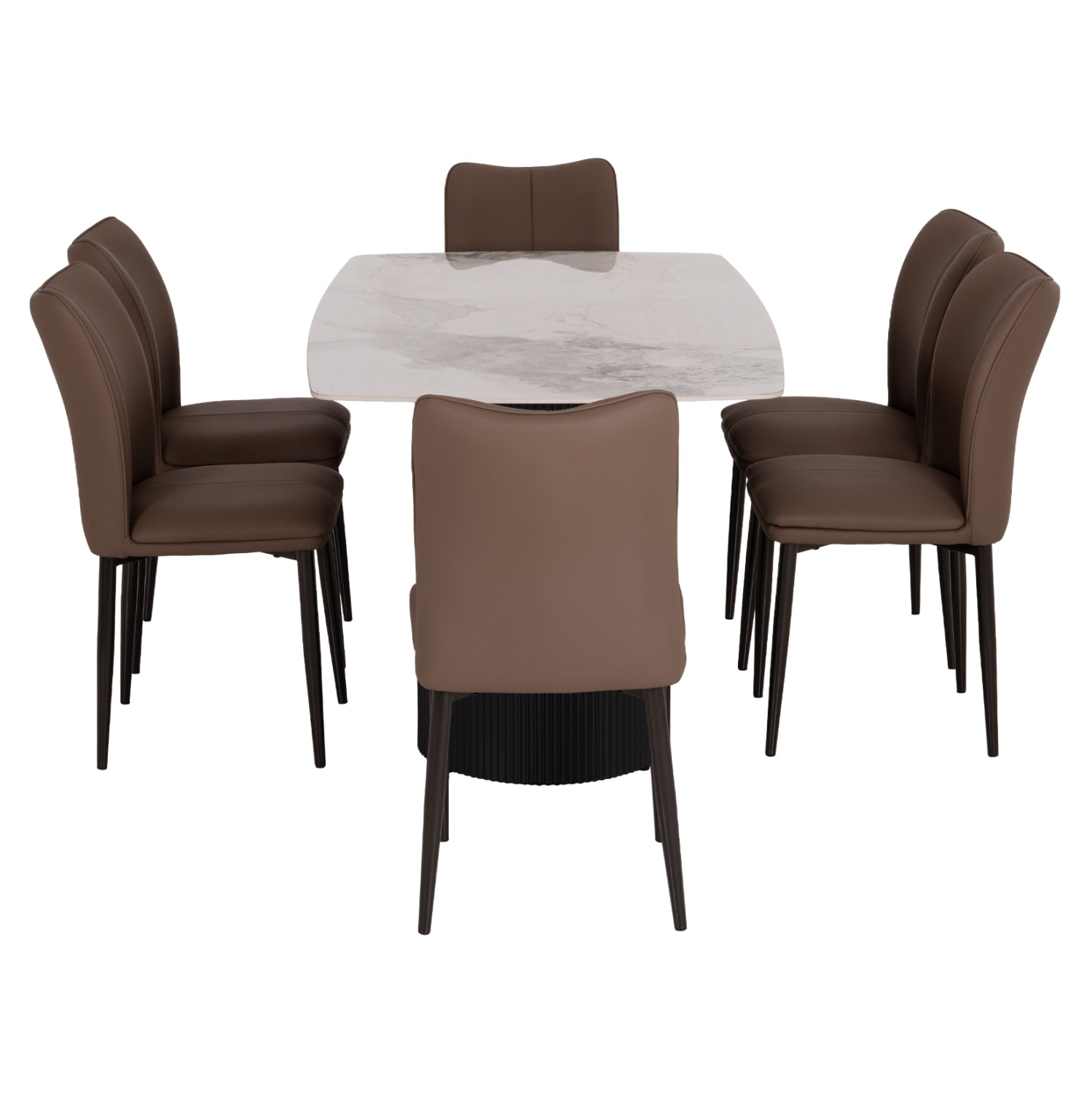 ΣΕΤ ΤΡΑΠΕΖΑΡΙΑΣ 7ΤΜΧ MINAO HM21362 ΚΕΡΑΜΙΚΟ TOP/MDF ΠΟΔΙΑ--PU ΚΑΦΕ/ΜΕΤΑΛ.ΠΟΔΙΑ