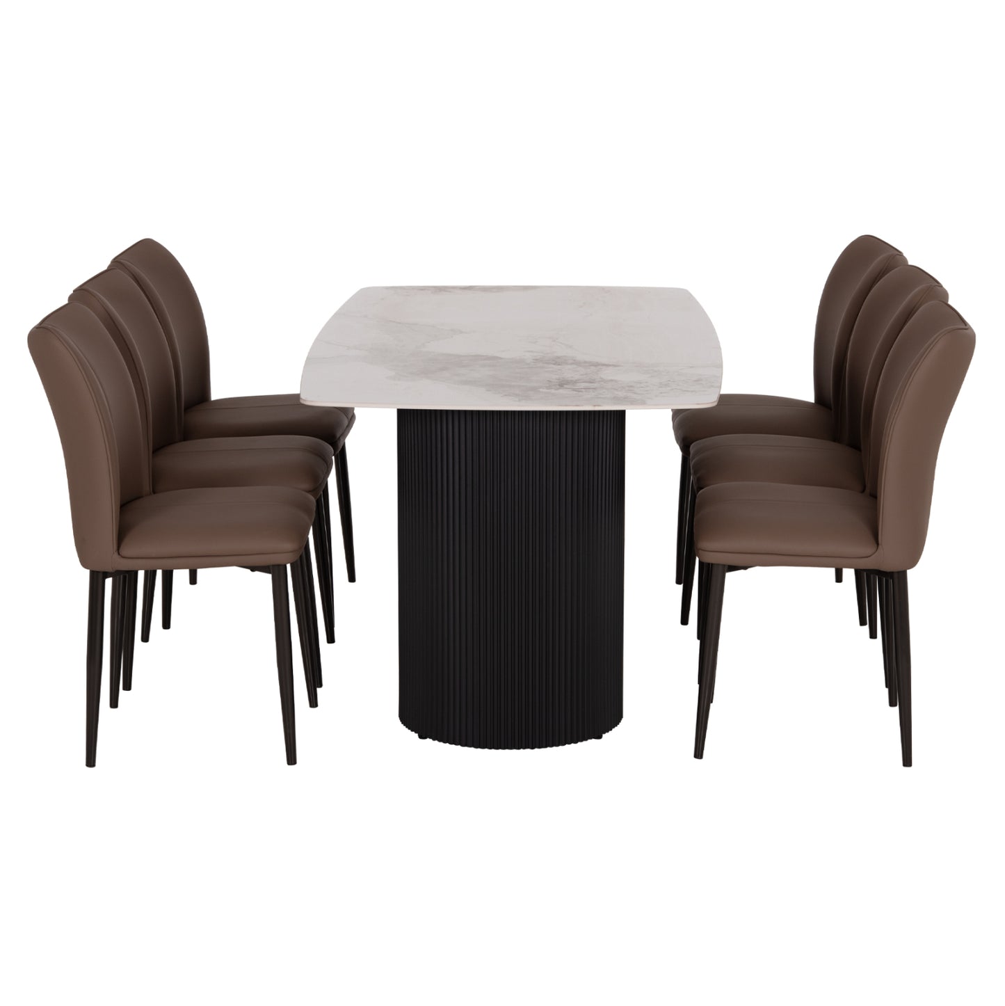ΣΕΤ ΤΡΑΠΕΖΑΡΙΑΣ 7ΤΜΧ MINAO HM21362 ΚΕΡΑΜΙΚΟ TOP/MDF ΠΟΔΙΑ--PU ΚΑΦΕ/ΜΕΤΑΛ.ΠΟΔΙΑ