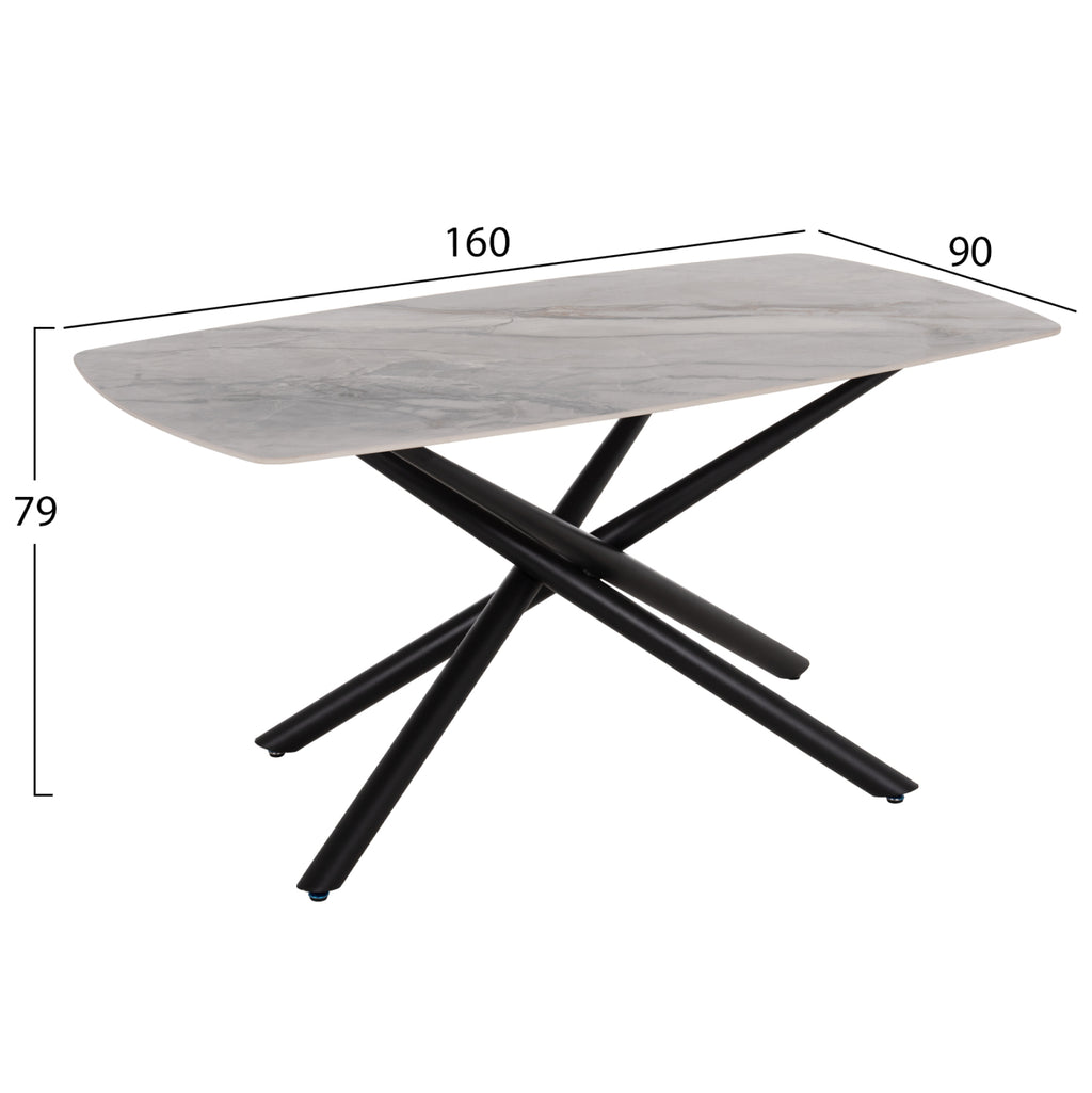ΣΕΤ ΤΡΑΠΕΖΑΡΙΑΣ 7ΤΜΧ ISKA HM21363 ΚΕΡΑΜΙΚΟ TOP/ΜΕΤΑΛ. ΠΟΔΙΑ--PU ΜΠΕΖ/ΜΕΤΑΛ.ΠΟΔΙΑ