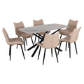 ΣΕΤ ΤΡΑΠΕΖΑΡΙΑΣ 7ΤΜΧ ISKA HM21363 ΚΕΡΑΜΙΚΟ TOP/ΜΕΤΑΛ. ΠΟΔΙΑ--PU ΜΠΕΖ/ΜΕΤΑΛ.ΠΟΔΙΑ