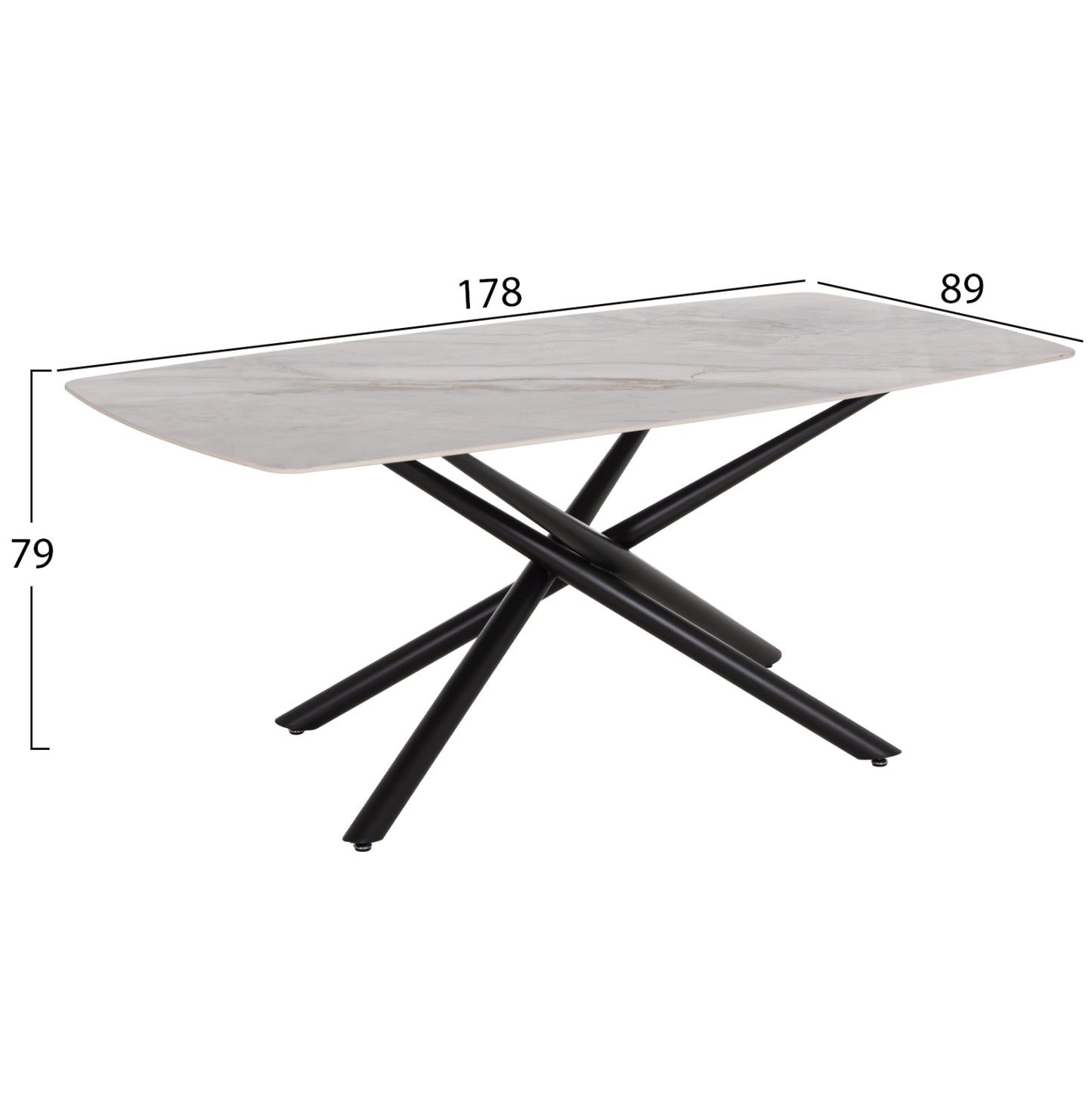 ΣΕΤ ΤΡΑΠΕΖΑΡΙΑΣ 7ΤΜΧ HANAE HM21365 ΚΕΡΑΜΙΚΟ TOP/ΜΕΤΑΛ. ΠΟΔΙΑ--PU ΜΟΚΑ/ΜΕΤΑΛ.ΠΟΔΙΑ