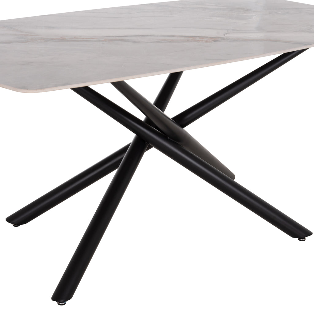 ΣΕΤ ΤΡΑΠΕΖΑΡΙΑΣ 7ΤΜΧ HANAE HM21365 ΚΕΡΑΜΙΚΟ TOP/ΜΕΤΑΛ. ΠΟΔΙΑ--PU ΜΟΚΑ/ΜΕΤΑΛ.ΠΟΔΙΑ