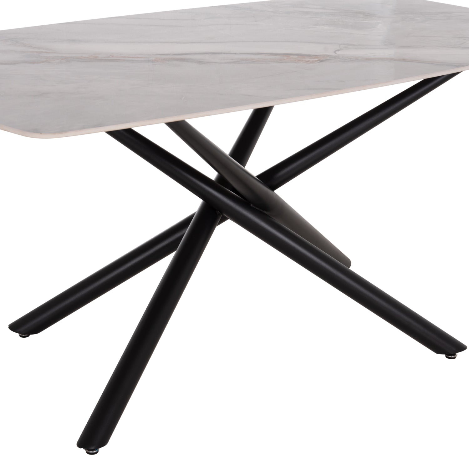 ΣΕΤ ΤΡΑΠΕΖΑΡΙΑΣ 7ΤΜΧ HANAE HM21365 ΚΕΡΑΜΙΚΟ TOP/ΜΕΤΑΛ. ΠΟΔΙΑ--PU ΜΟΚΑ/ΜΕΤΑΛ.ΠΟΔΙΑ