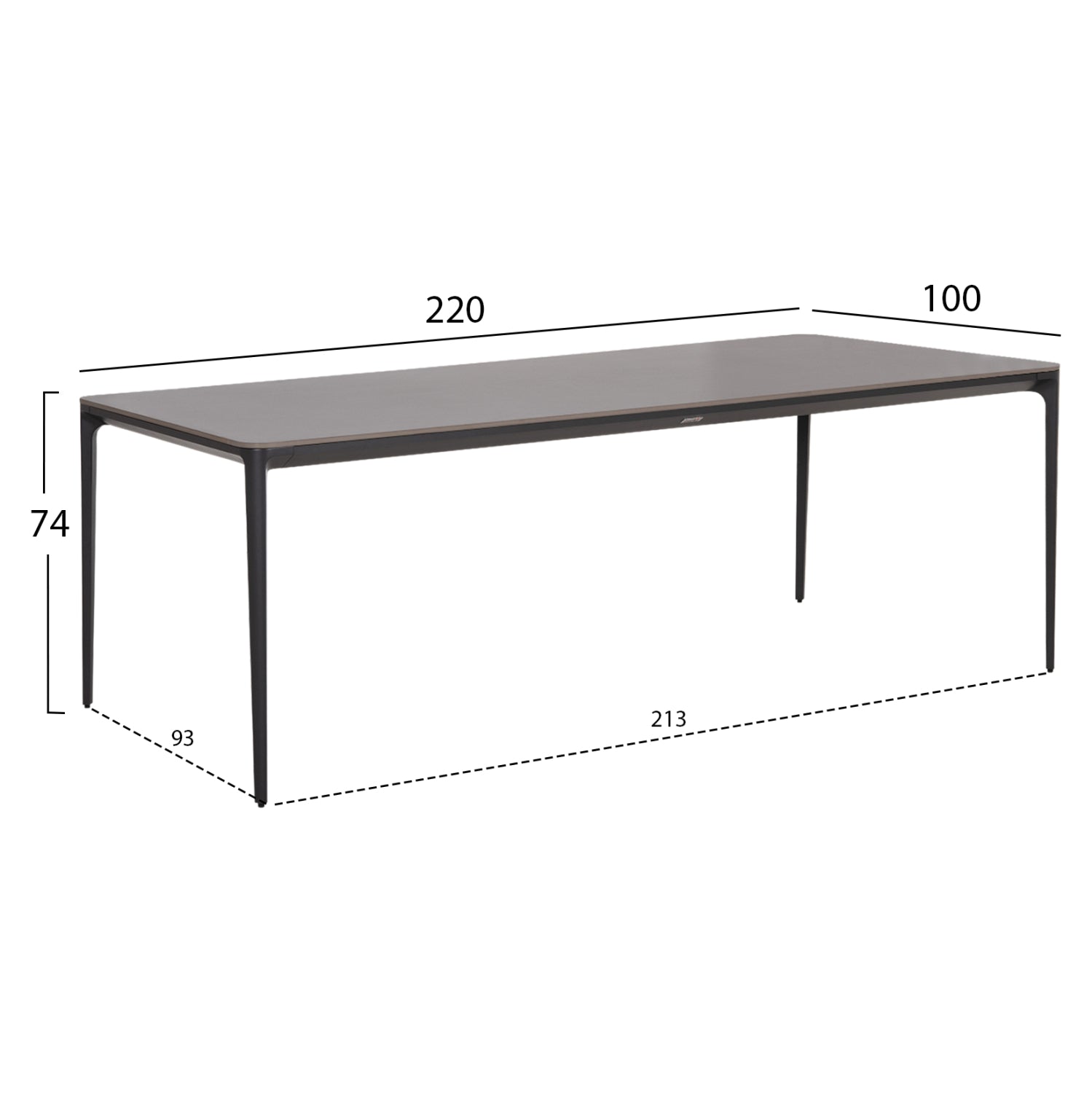 ΣΕΤ ΤΡΑΠΕΖΑΡΙΑΣ 9ΤΜΧ STAD HM10865.01 ΓΚΡΙ ΑΛΟΥΜΙΝΙΟ-SINTERED STONE TOP-OLEFIN