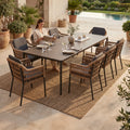 ΣΕΤ ΤΡΑΠΕΖΑΡΙΑΣ 9ΤΜΧ STAD HM10865.01 ΓΚΡΙ ΑΛΟΥΜΙΝΙΟ-SINTERED STONE TOP-OLEFIN