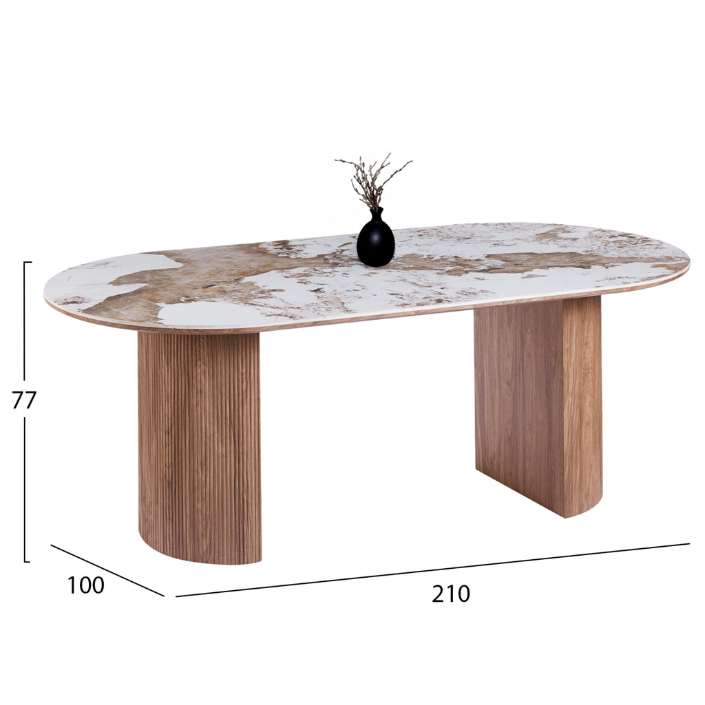 ΣΕΤ ΤΡΑΠΕΖΑΡΙΑΣ 9ΤΜΧ MARBLEX HM11394.03 ΚΕΡΑΜΙΚΟ TOP PANDORA--ΚΑΡΕΚΛΕΣ ΥΦΑΣΜΑ TAUPE