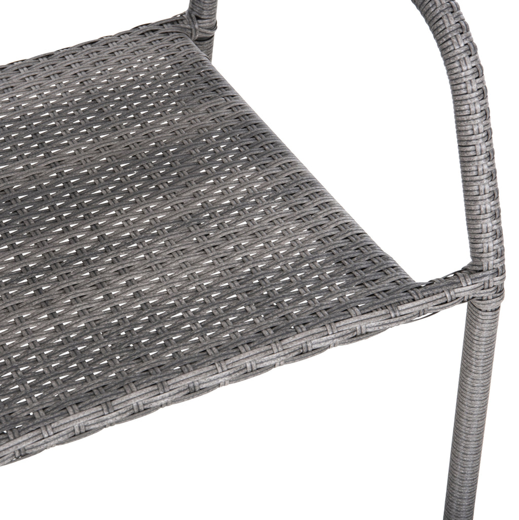 ΣΕΤ ΤΡΑΠΕΖΑΡΙΑΣ ΕΞ.ΧΩΡΟΥ 5ΤΜΧ MORNER HM21008 ΜΕΤΑΛΛΟ & WICKER ΣΕ ΓΚΡΙ