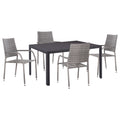 ΣΕΤ ΤΡΑΠΕΖΑΡΙΑΣ ΕΞ.ΧΩΡΟΥ 5ΤΜΧ MORNER HM21008 ΜΕΤΑΛΛΟ & WICKER ΣΕ ΓΚΡΙ