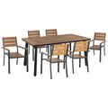 ΣΕΤ ΤΡΑΠΕΖΑΡΙΑΣ TABER HM21198 ΤΡΑΠΕΖΙ & 6 ΠΟΛΥΘΡΟΝΕΣ-ΑΛΟΥΜΙΝΙΟ & POLYWOOD-ΑΝΘΡΑΚΙ